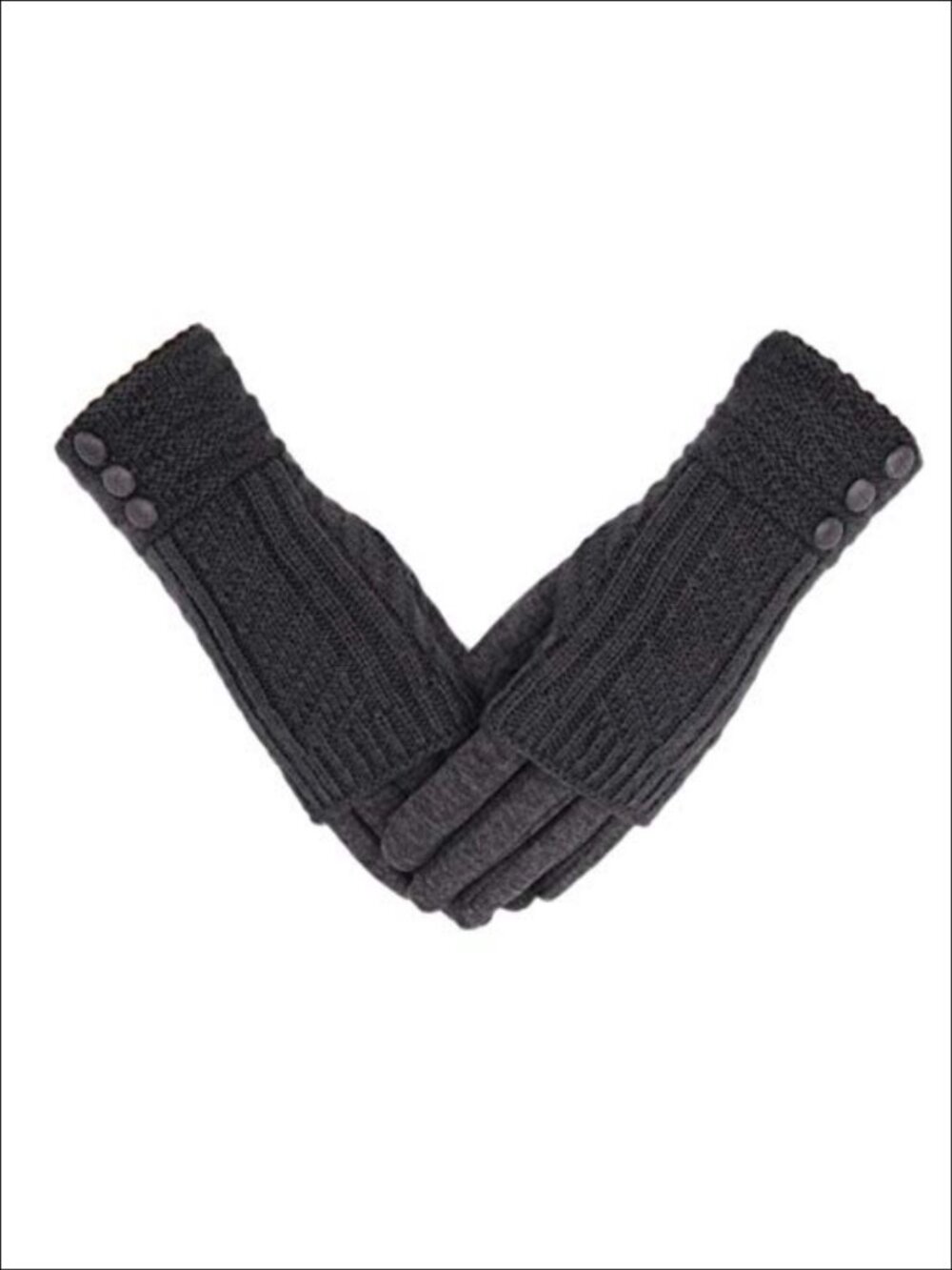 2-in-1 Winter Knit Fingerless and Touchscreen Full Gloves